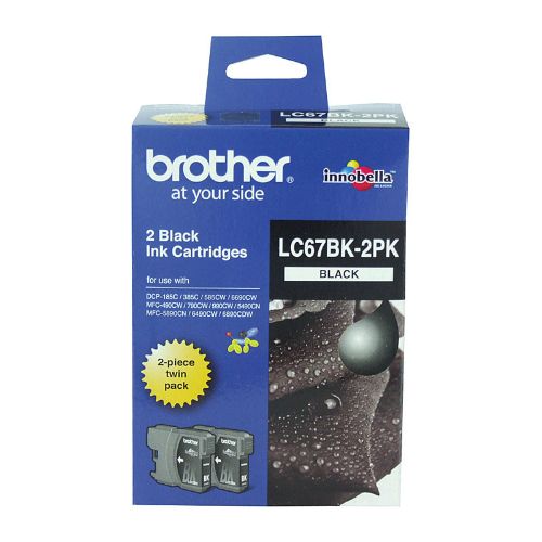 Picture of Brother LC67 Black Twin Pack