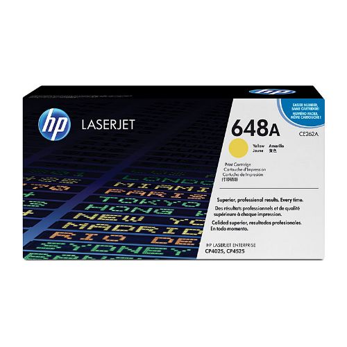 Picture of HP #648A Yellow Toner CE262A