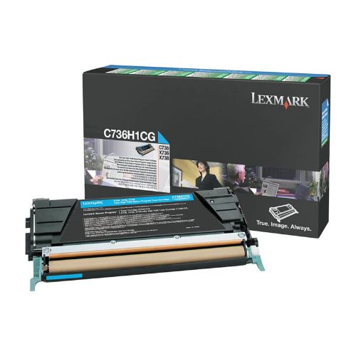 Picture of Lexmark C736 Cyan High Yield Toner