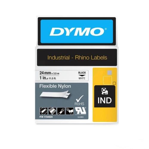 Picture of Dymo Rhino 24mm Wht Flex Nylon