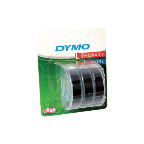 Picture of Dymo Emb Tape 3pk Black 9mm x 3m